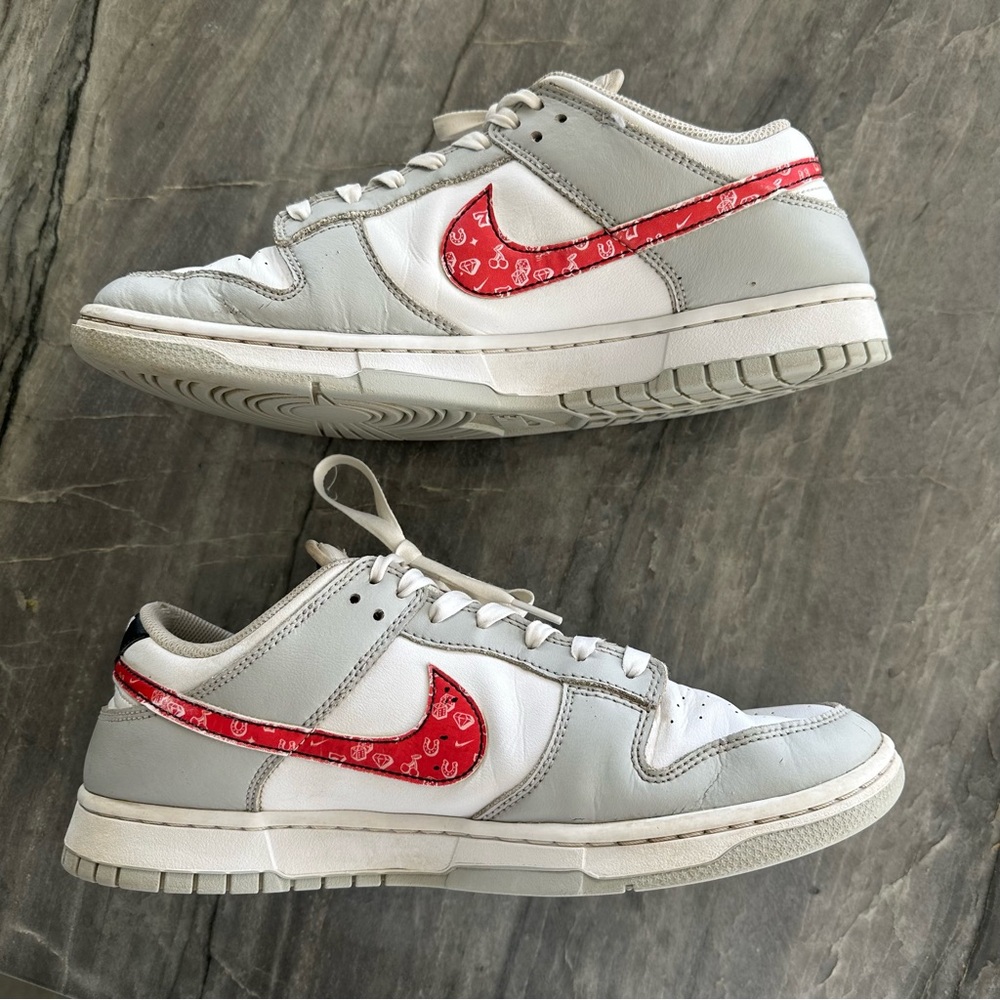 Nike Dunk Low Lottery Pack Mens Size 11.5 Grey Fog Leather Sneakers DR9654-001